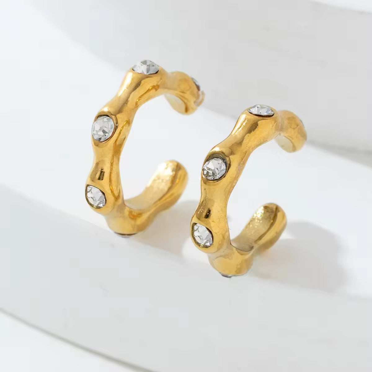 Ripple Gem Ear Cuffs