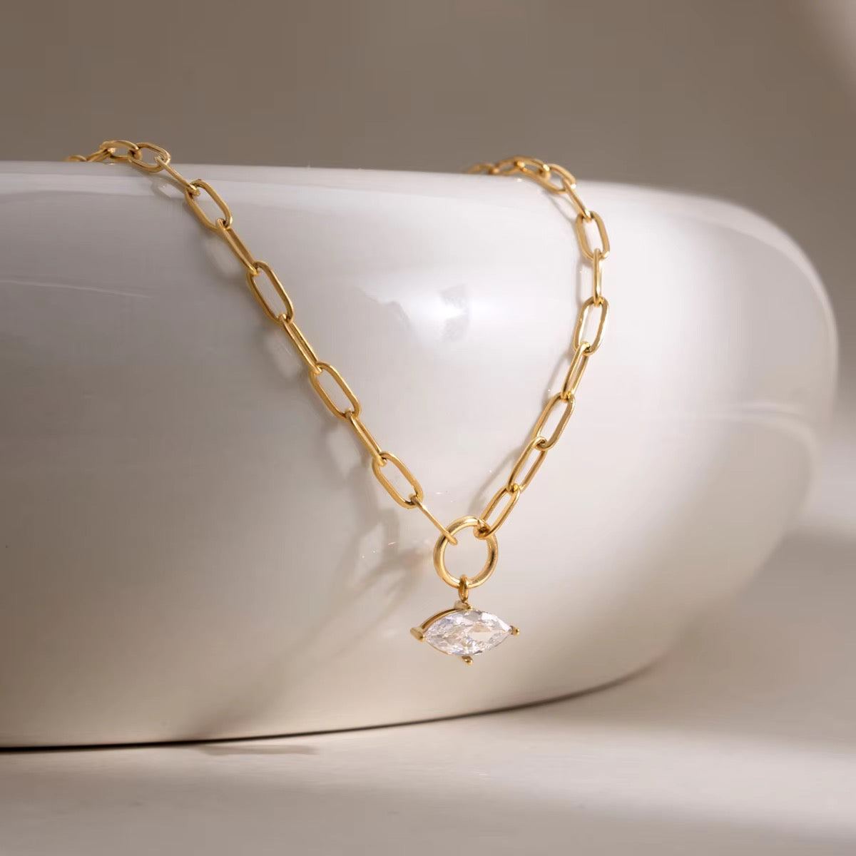 Lumiere Marquise Link Necklace