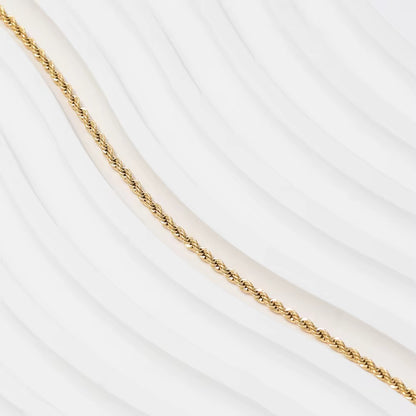 Classic Rope Chain Gold Bracelet