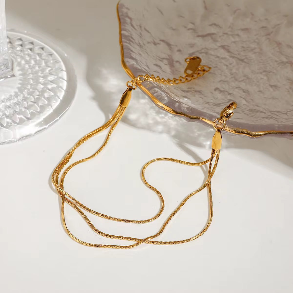 Minimal Snake Chain Gold Bracelet