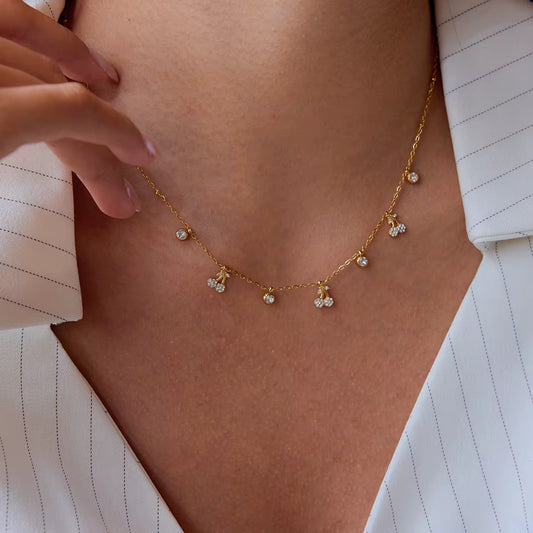 Dainty Cherry Charm Necklace