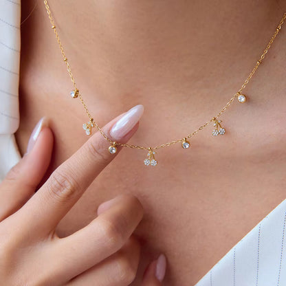 Dainty Cherry Charm Necklace