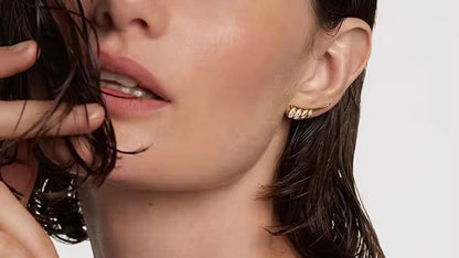 Crystal Wing Climber Earrings