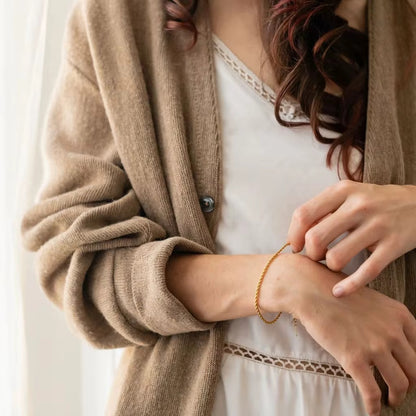 Classic Rope Chain Gold Bracelet