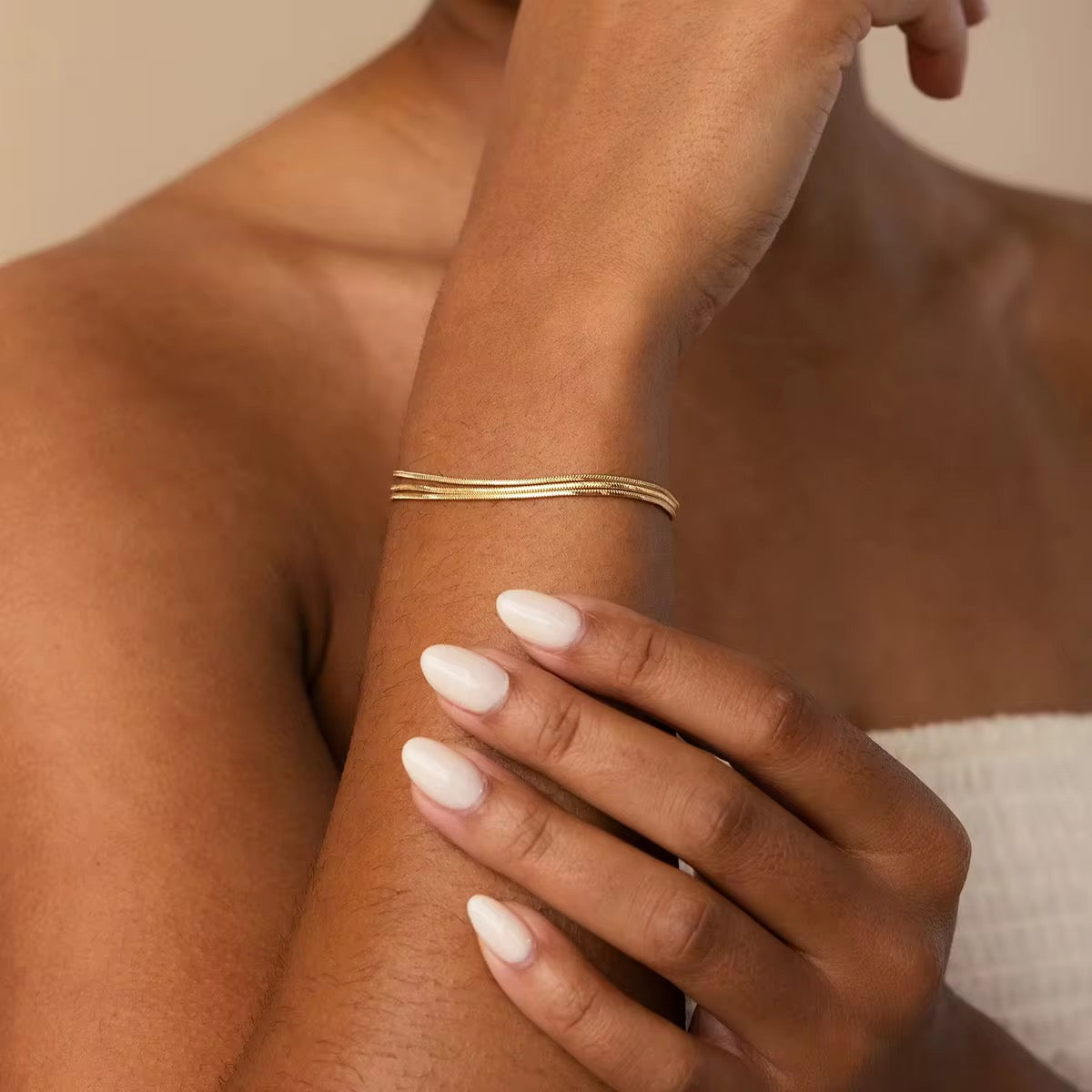 Minimal Snake Chain Gold Bracelet