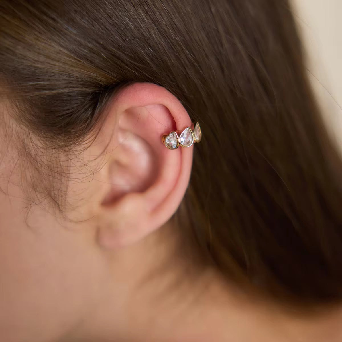 Petal Gem Ear Cuffs (pair)