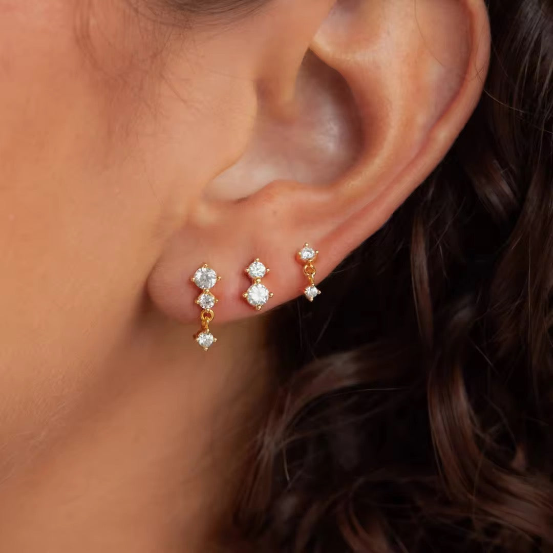 Gleam Trio Set (3 Piercings) Stud Earrings