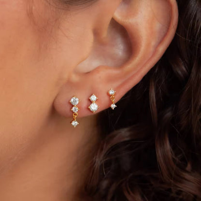 Gleam Trio Set (3 Piercings) Stud Earrings