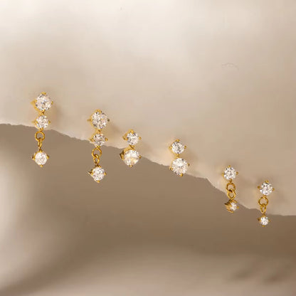 Gleam Trio Set (3 Piercings) Stud Earrings