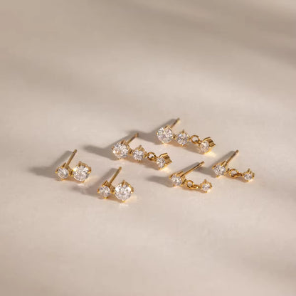 Gleam Trio Set (3 Piercings) Stud Earrings