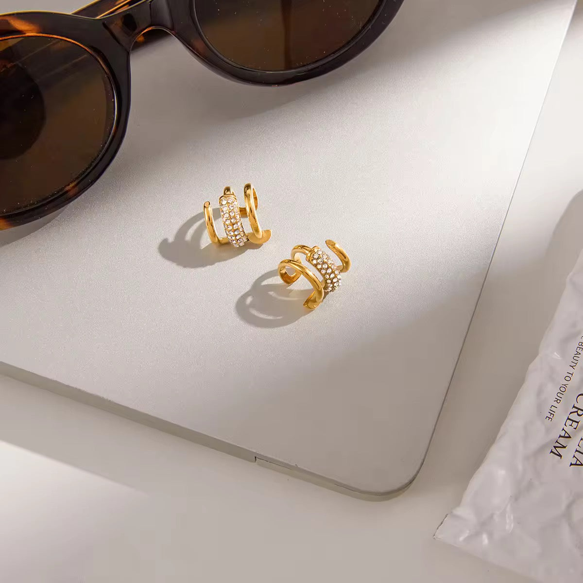 Pave Triple Ear Cuffs (Pair)