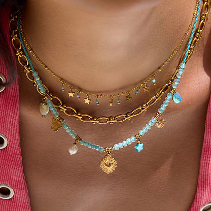 Ayla Beaded Star Choker