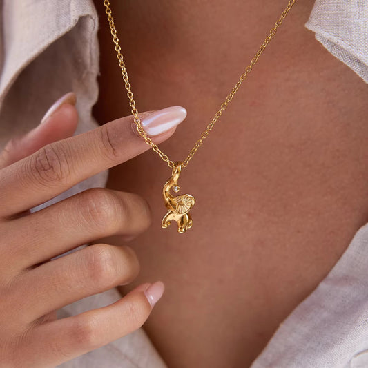 Kavya Elephant Charm Necklace