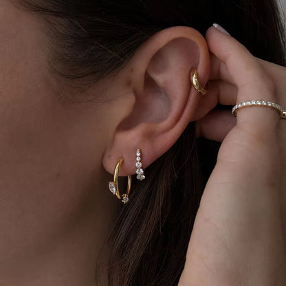 Fiora Marquise Leaf Hoop Earrings