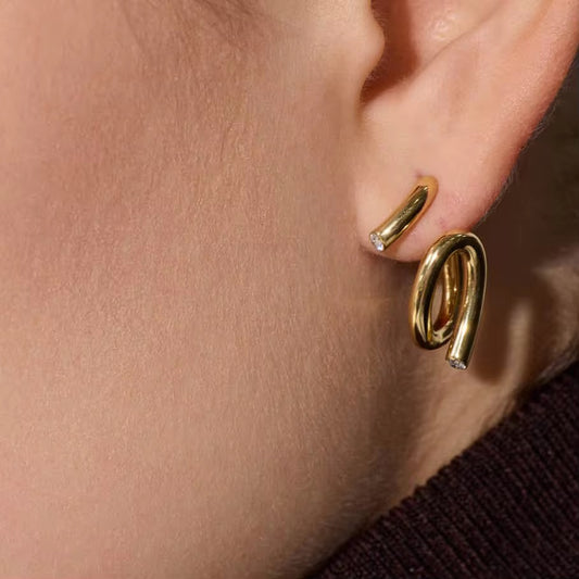 Serpentine Twist Drop Earrings