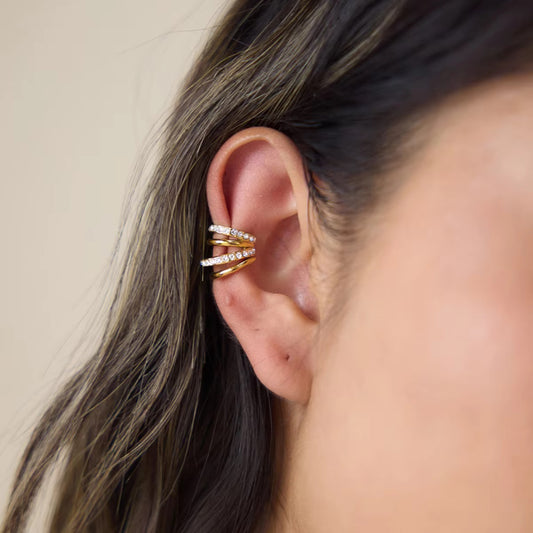 Talia Layered Pavé Cuffs