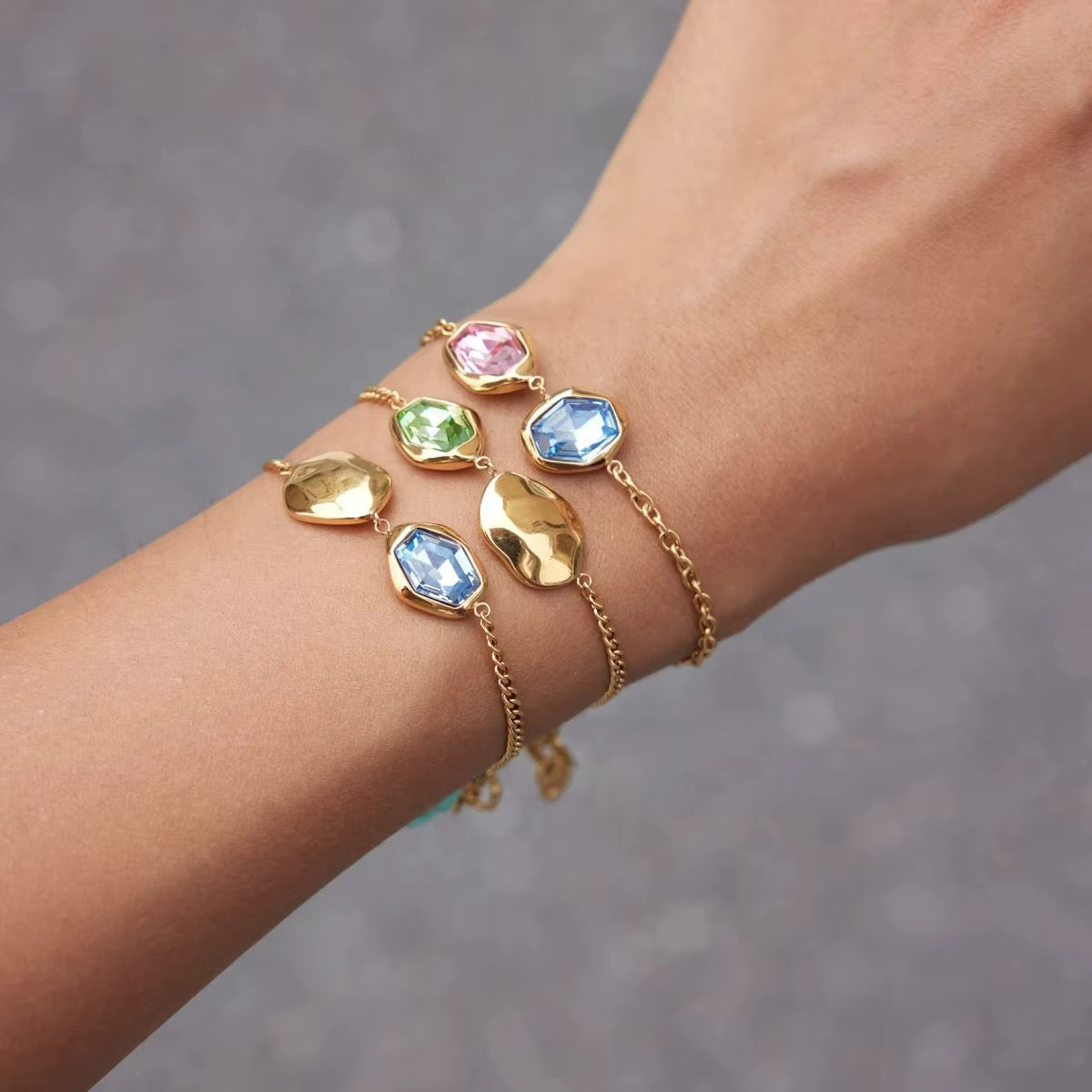Gemma Organic Gem Chain Bracelet