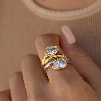 Rowan Pear Bypass Ring