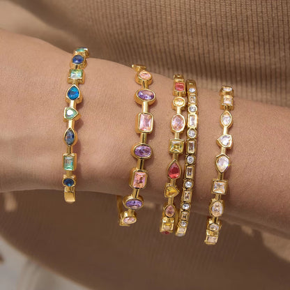 Aura Multi-Shape Gem Bangle