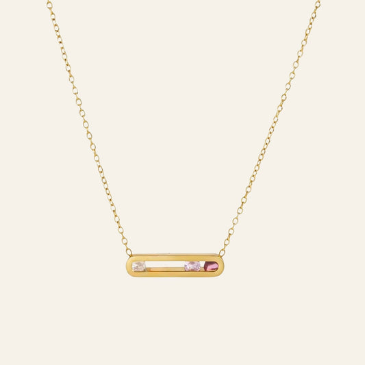 Sienna Horizontal Baguette Bar Necklace