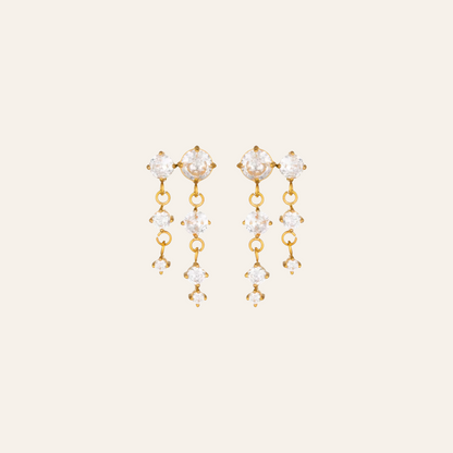 Cascade Crystal Drops Stud Earrings