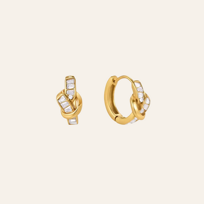 Baguette Tie Huggies⁠ Earrings