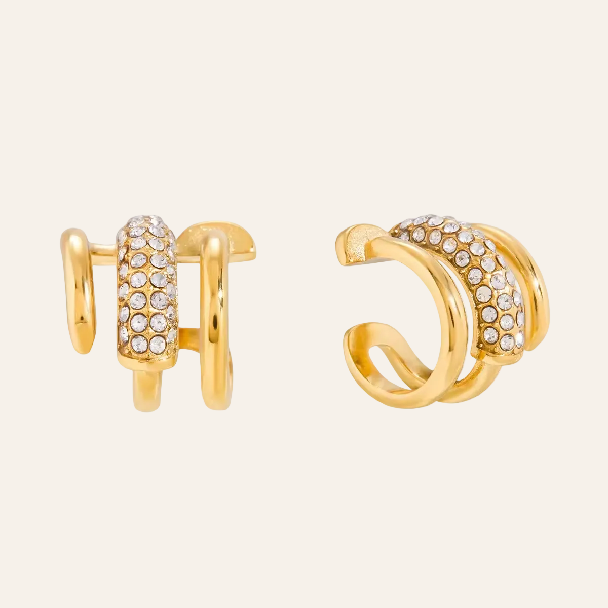 Pave Triple Ear Cuffs (Pair)