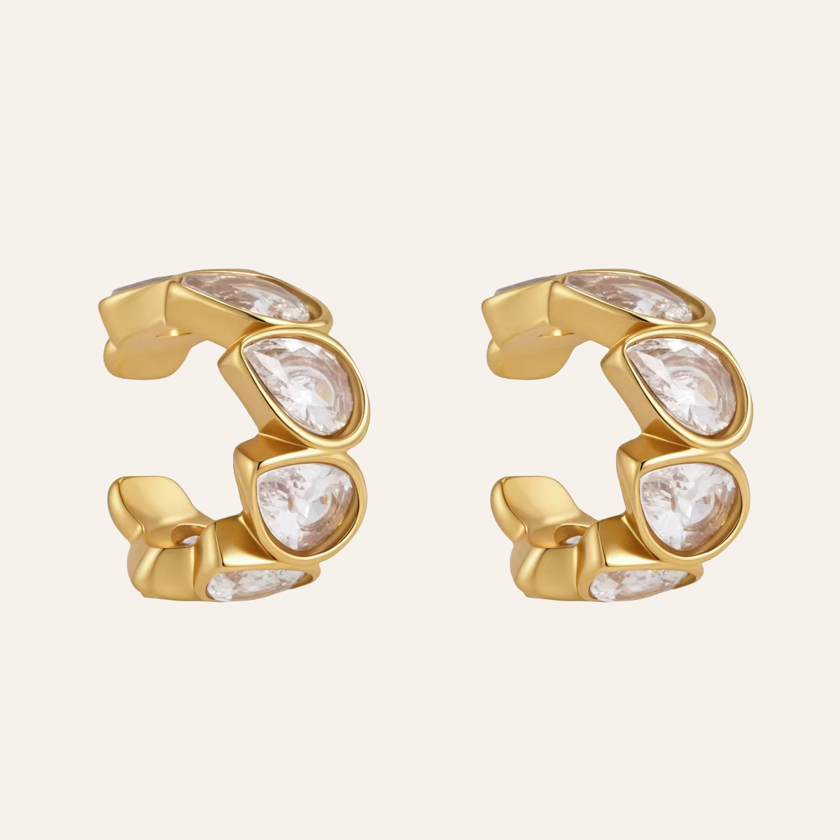 Petal Gem Ear Cuffs (pair)