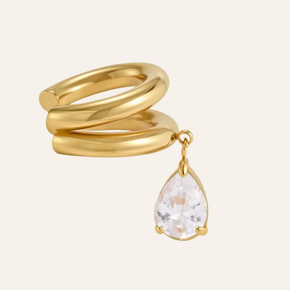 Teardrop Charm Ear Cuff (Single)