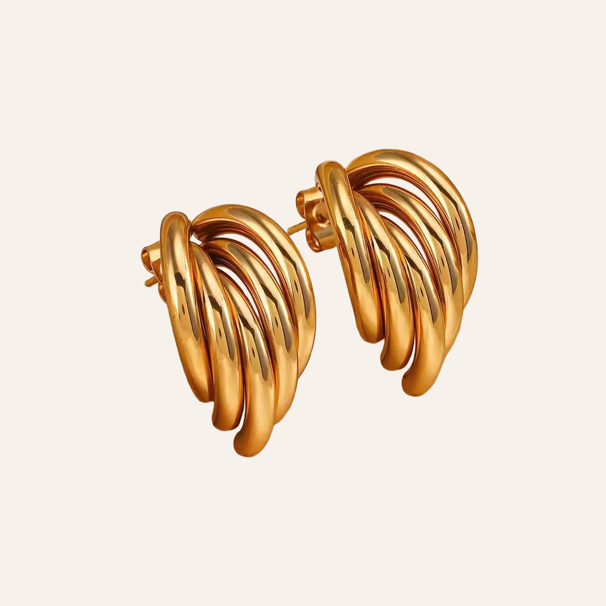 Cyra Ribbon Stud Earrings