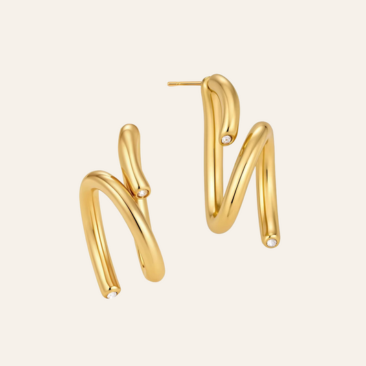 Serpentine Twist Drop Earrings