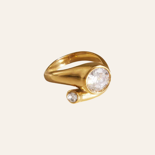 Nora Bypass Solitaire Ring