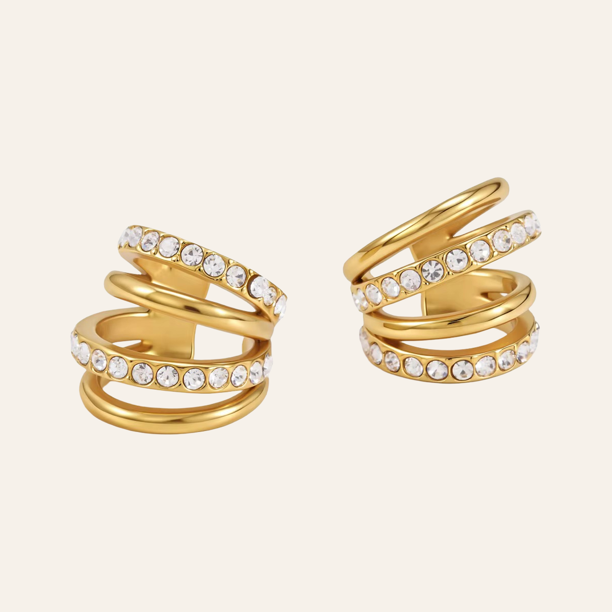 Talia Layered Pavé Cuffs
