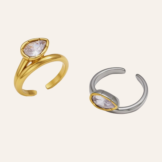 Rowan Pear Bypass Ring