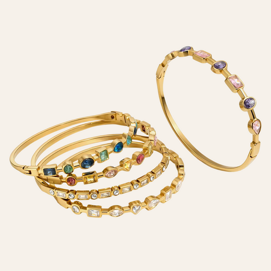 Aura Multi-Shape Gem Bangle