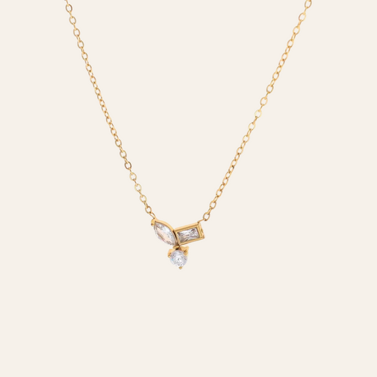 Minimal Geometric Stone Pendant Necklace