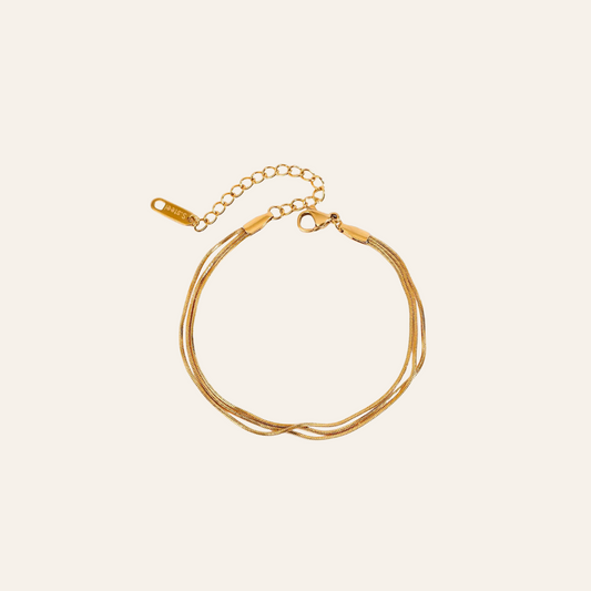 Minimal Snake Chain Gold Bracelet