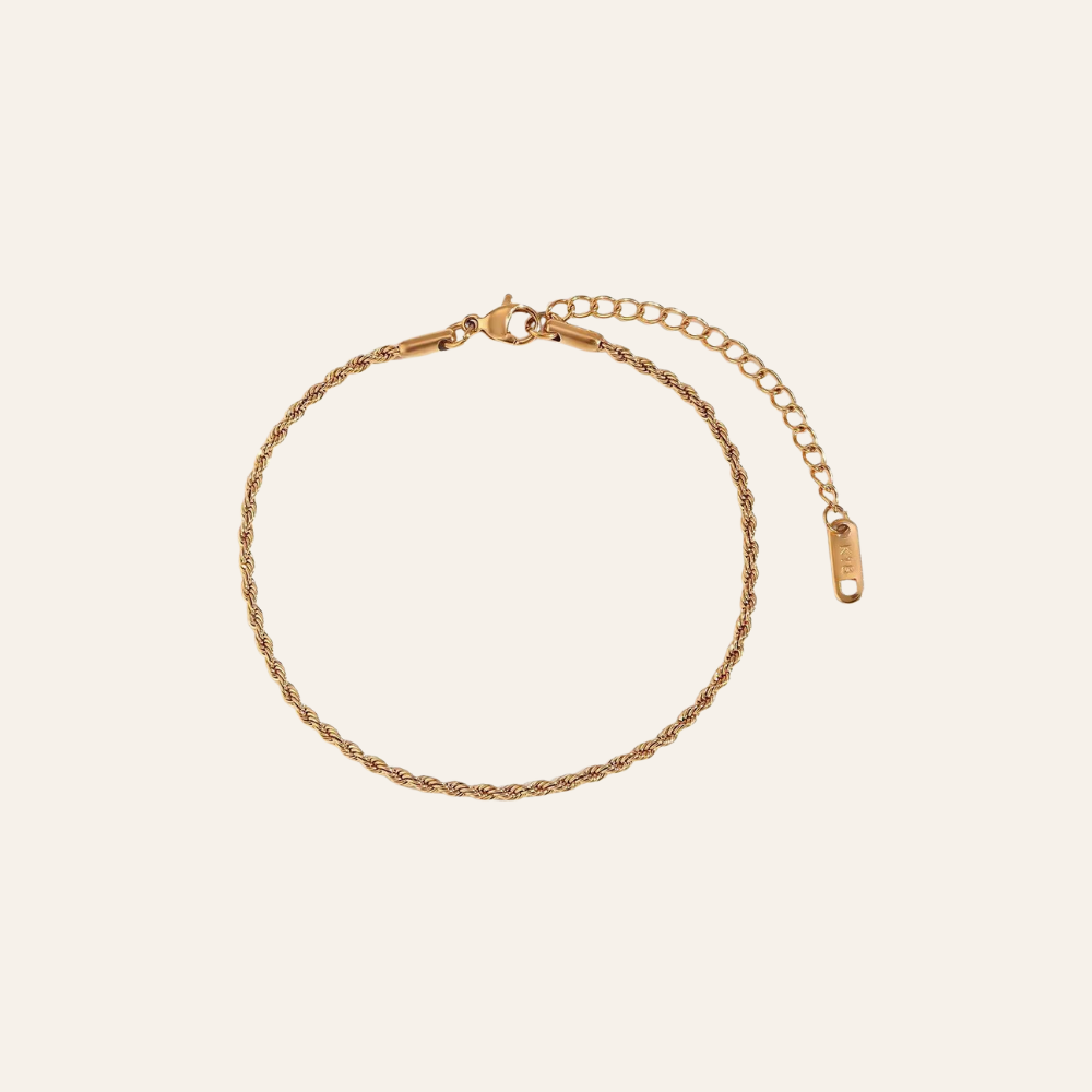 Classic Rope Chain Gold Bracelet